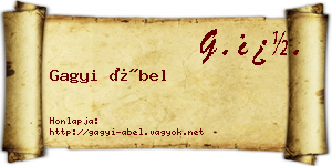 Gagyi Ábel névjegykártya