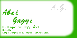 abel gagyi business card