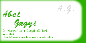 abel gagyi business card